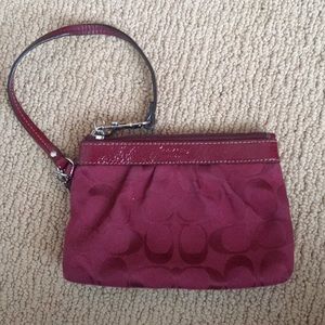 Coach Red Wristlet